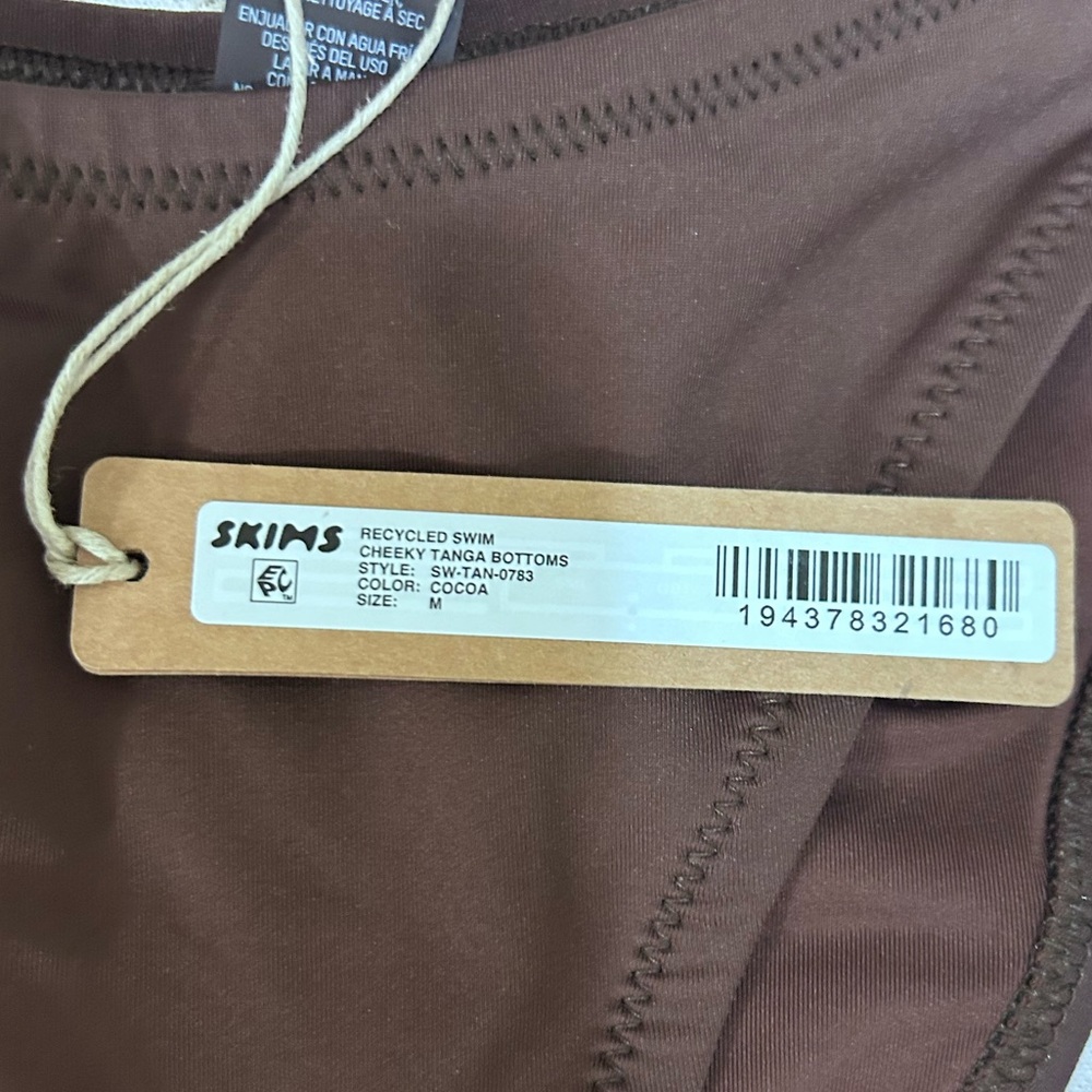 Skims NWT Cheeky tanga cocoa swimsuit bottoms medium - Picture 4 of 5